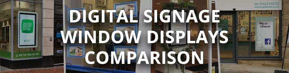 digital signage window displays comparison