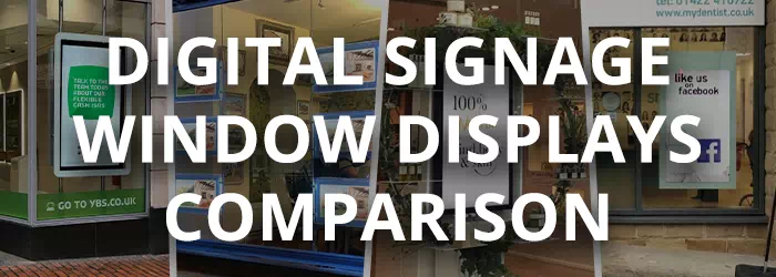 digital signage window displays comparison