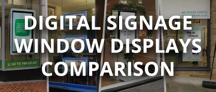 digital signage window displays comparison