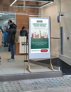 Superslim Freestanding Double-Sided Digital Posters