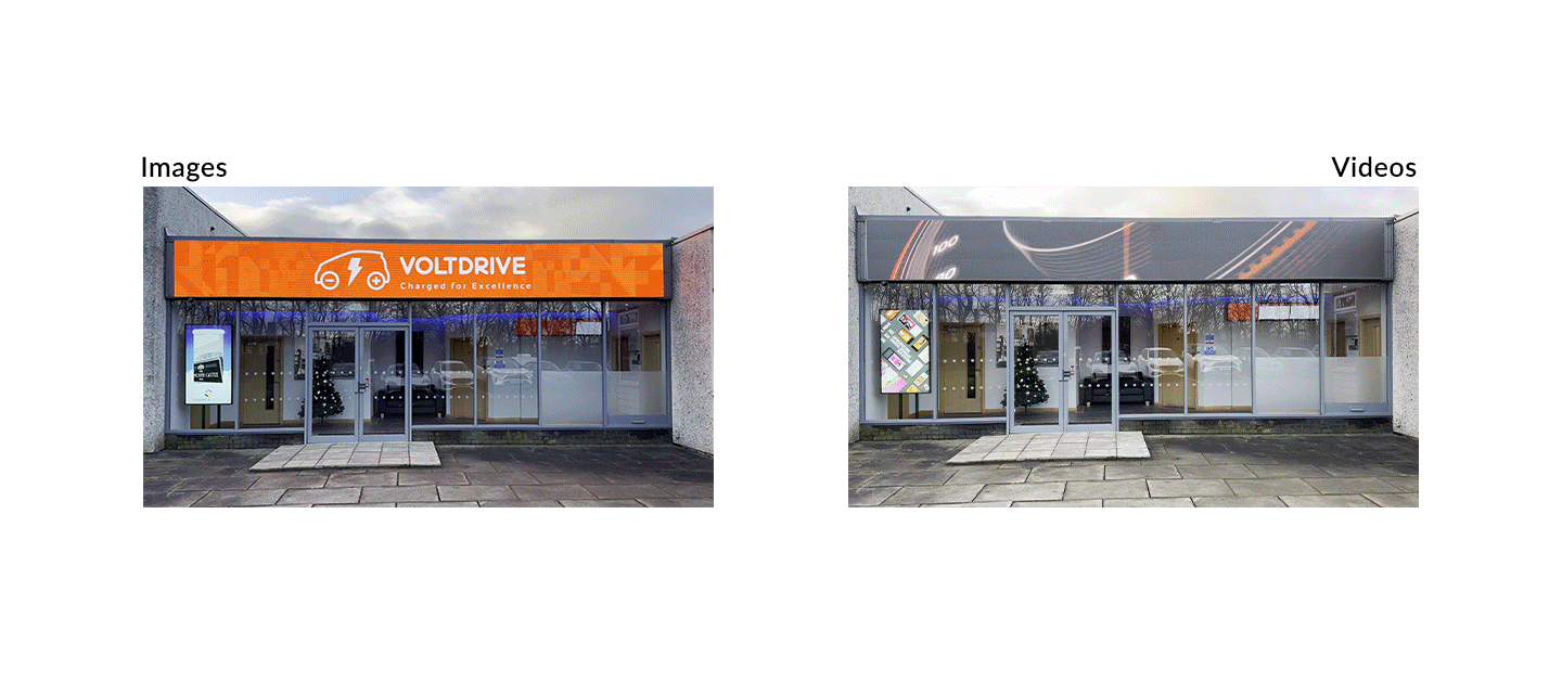 led outdoor shop fascias formats